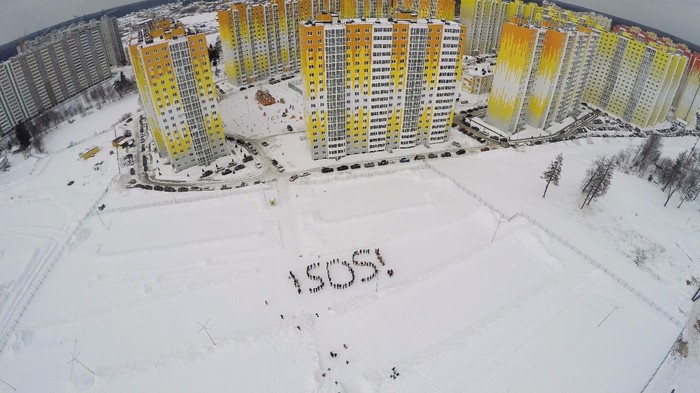 The negligence of officials and how cities are being built today without roads, kindergartens and schools. - blue, Andreevka, Solnechnogorsk, Traffic jams, Negative