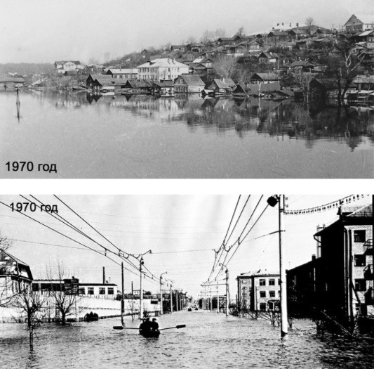 high water - Spring, Spill, Historical photo, Flood, Longpost