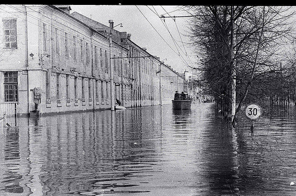 high water - Spring, Spill, Historical photo, Flood, Longpost