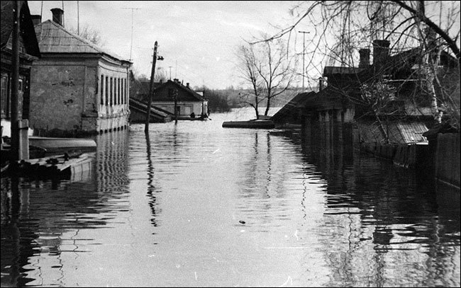 high water - Spring, Spill, Historical photo, Flood, Longpost