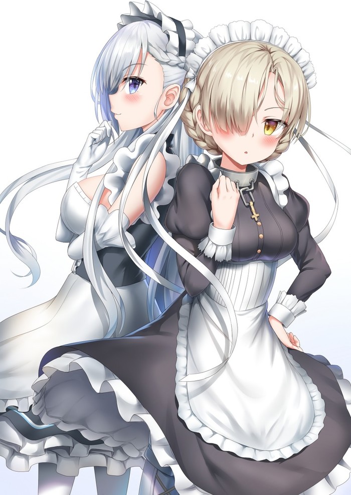 Anime Art - Аниме, Anime Art, Azur Lane, Belfast, Sheffield