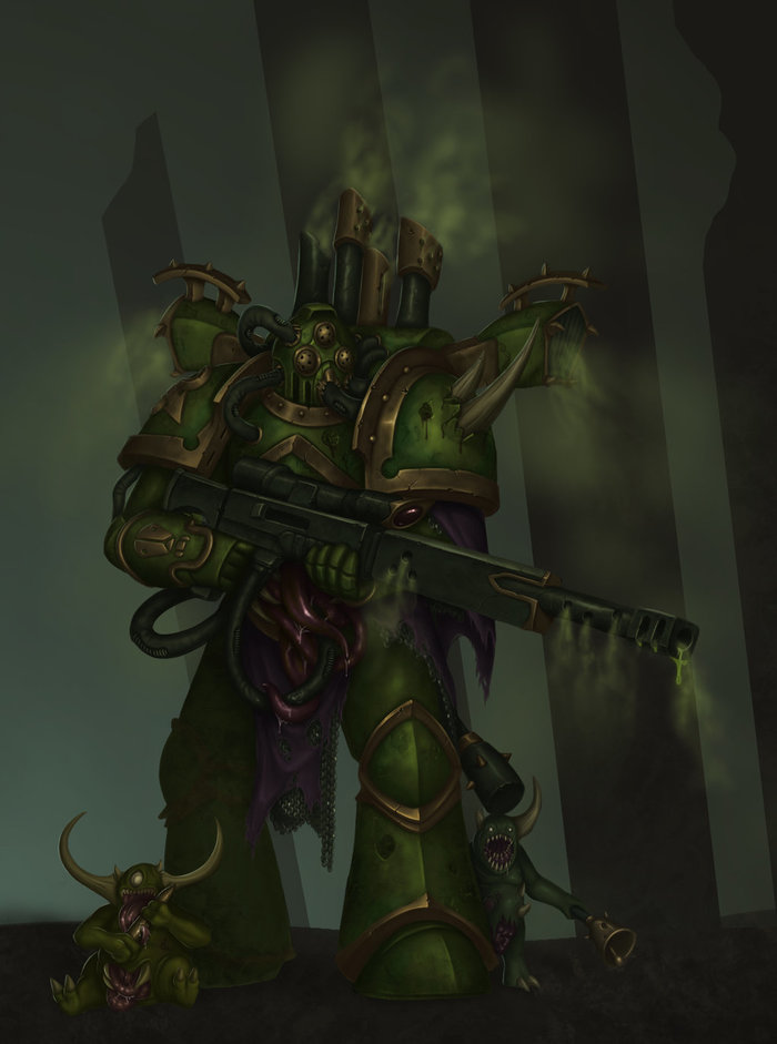 Nurgle Sniper Design - Warhammer 40k, Wh Art, Нургл, Хаос, Снайперы, Chaos Space marines