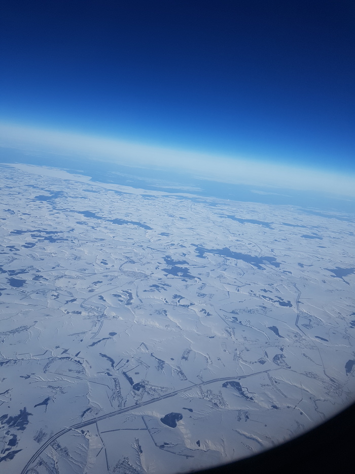 From the porthole window - My, , beauty, Snow, Longpost