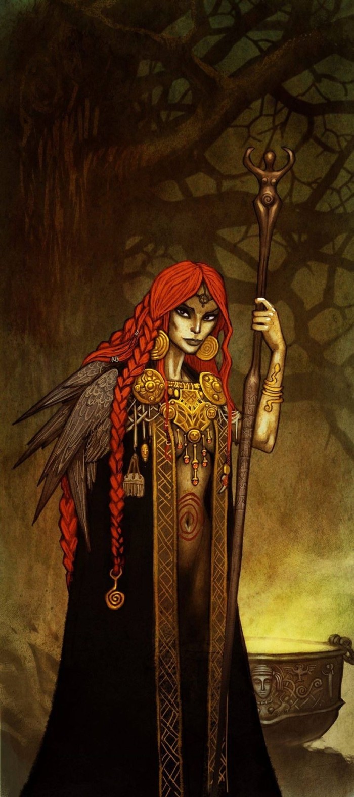 Freya - Art, Images, Scandinavian mythology, Freya, Goddess, Mythology, Longpost, Johan Egerkrans