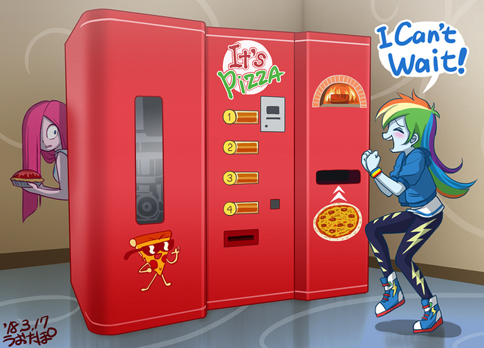 Pizza Vending Machine My Little Pony, Equestria Girls, Rainbow Dash, Pinkamena Diane Pie, Uotapo