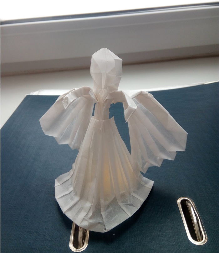 Angel (Woman Angel - Design by Deny Realdie) - My, Origami, Angel