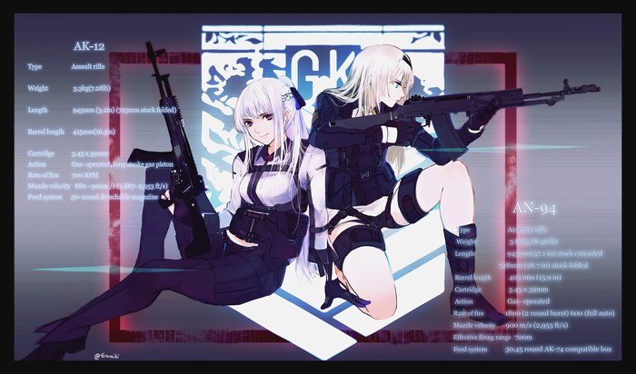 Anime Art - Anime art, Anime, Weapon, AN-94, Ak-12