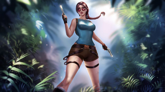 The beginning of the Adventure. The beginning of the Legend by OlchaS - Tomb raider, Lara Croft, Art, , Olchas