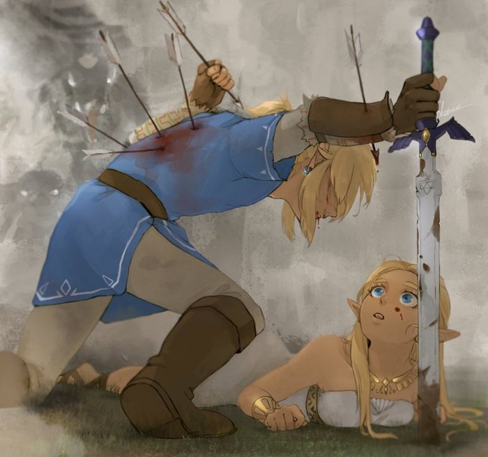 Protect the princess - The legend of zelda, Link, Zelda, Art, Games