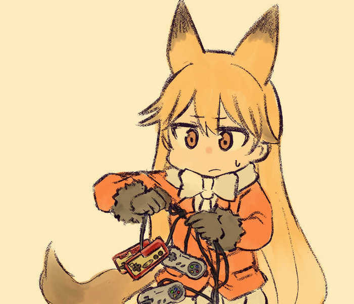 Когда хочешь распутать проводочки, но у тебя лапки - Anime Art, Аниме, Kemono Friends, Ezo Red Fox