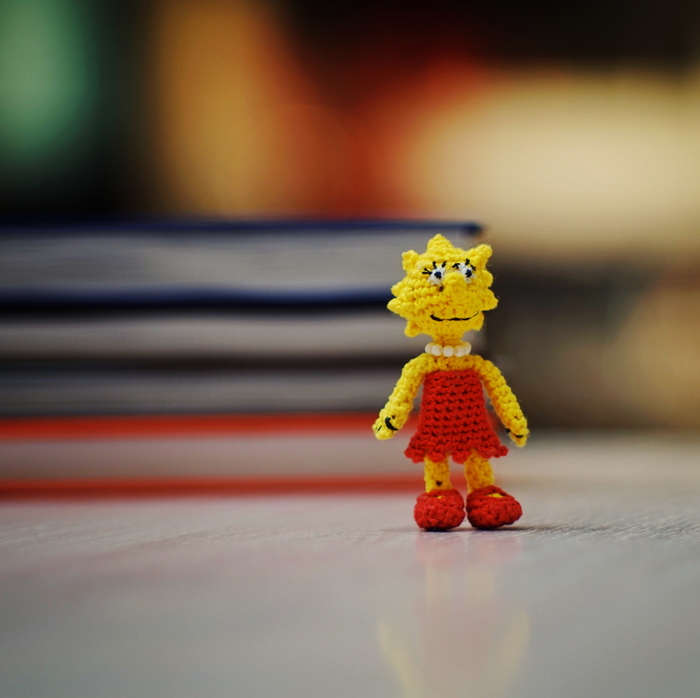 Lisa Simpson - My, Lisa Simpson, Amigurumi, Knitting, Knitted toys, With your own hands, The photo, Longpost