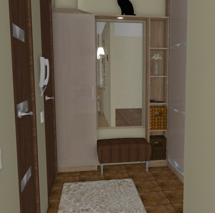 Project hallway-bathroom-kitchen - My, Design, , Interior Design, Kitchen, Bathroom, Antechamber, Furniture, Longpost