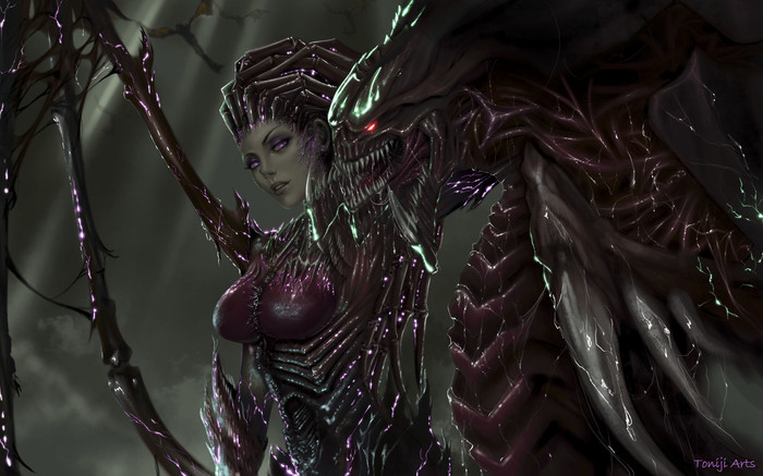 Queen of Blades Art - , , Art, Starcraft, Queen of Blades, Kerrigan, Zerg, Starcraft 2