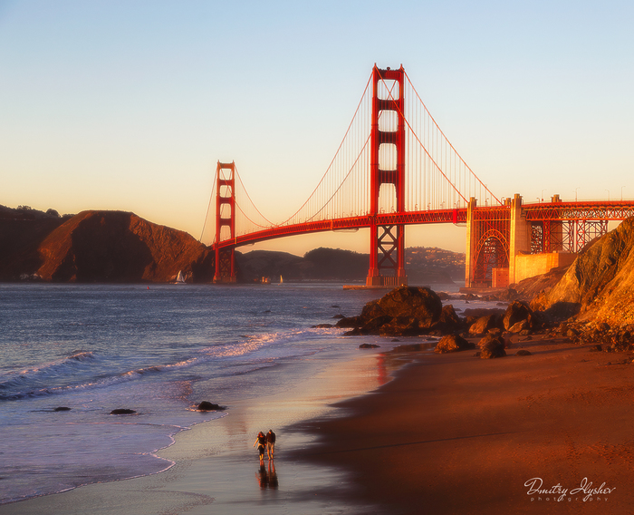 Golden Gate - Sunset, Bridge, California, The photo, San Francisco