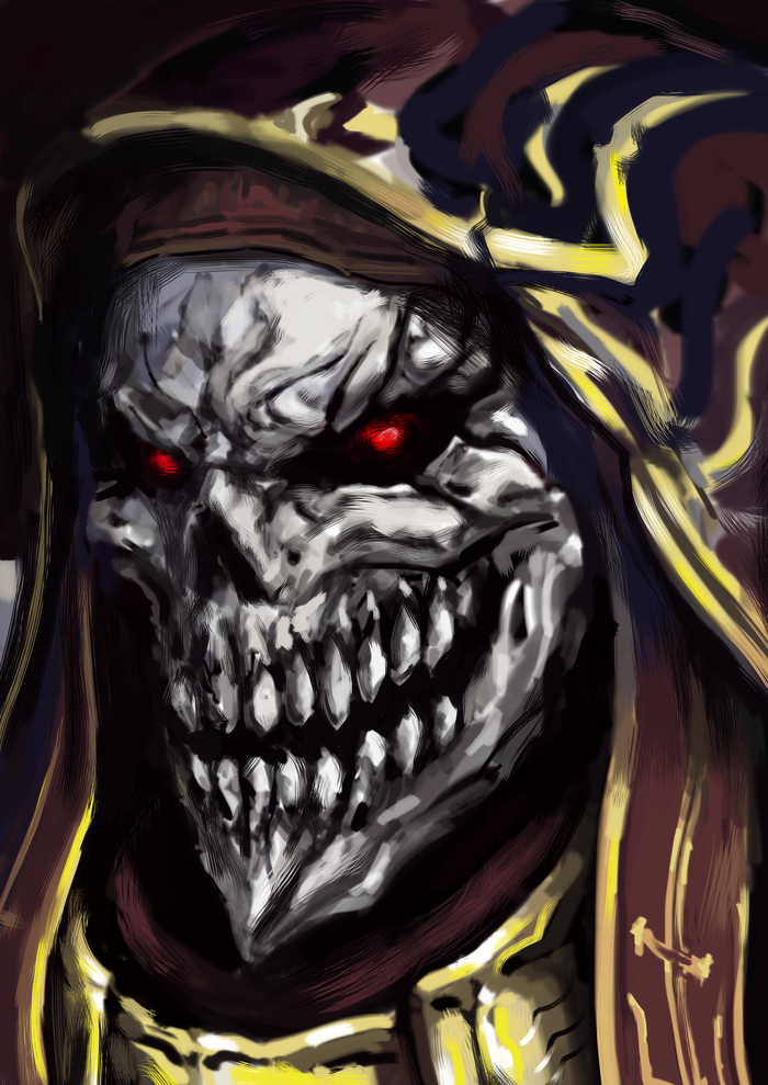 Overlord. - My, Drawing, Lord, Overlord, Ainz ooal gown, Anime, Art