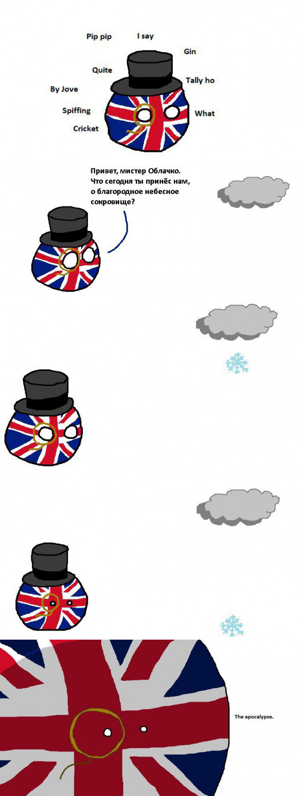 Apocalypse - Great Britain, Countryballs, Snow, Weather, Longpost