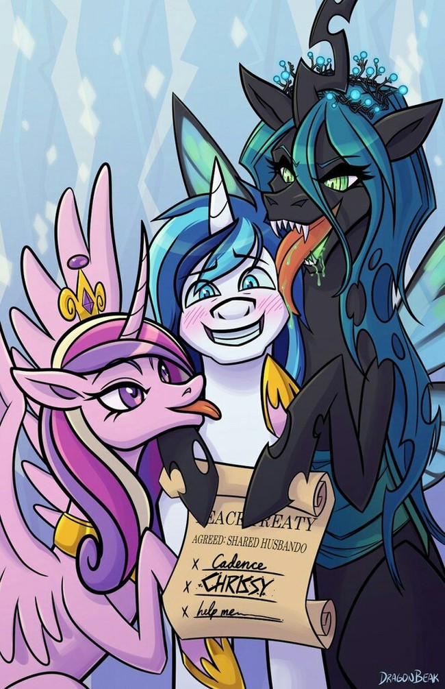 Договор - My Little Pony, Shining Armor, Princess Cadance, Queen Chrysalis, MLP Edge