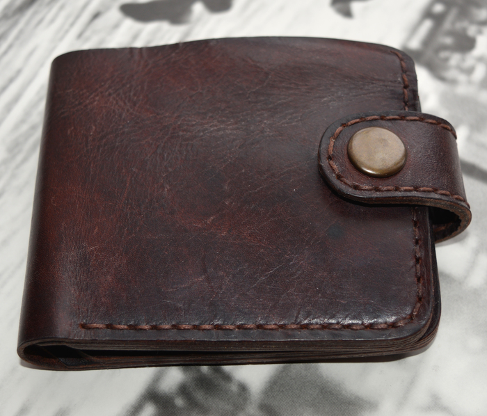 Friday* - Longpost, My, Wallet, Leather, Leather products, Leather craft