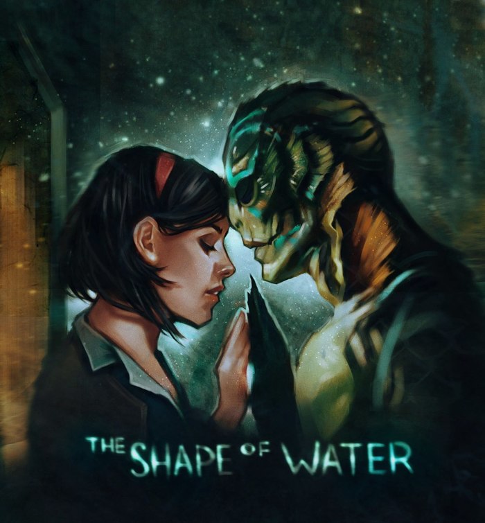     ,   , The shape of water, Anime Art