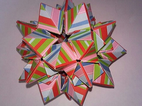 My little kusudamas. (one of the first) - , Modular origami, Kusudama, My, Longpost