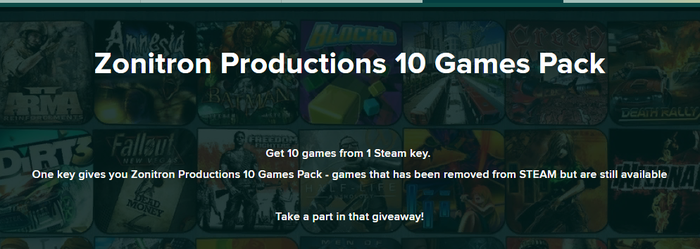 Zonitron Productions 10 Games Pack Steam, Steam ,  Steam,  