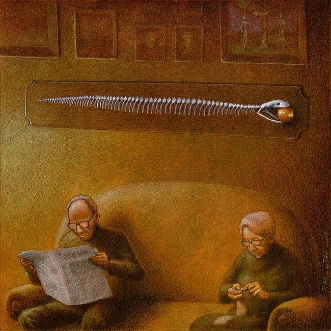 Polish artist draws familiar situations that are not customary to talk about out loud - Satire, Illustrations, , Longpost, 