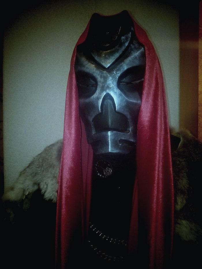 Mask of the priest Hevnorak (orig. Hevnoraak) - My, Pepakura, Mask, The Elder Scrolls V: Skyrim, Handmade, Longpost, Papercraft