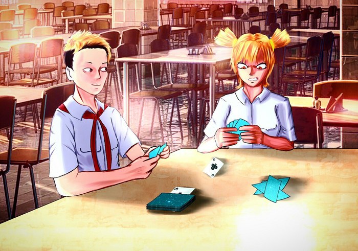 Unlucky in game... - Visual novel, Endless summer, , Original character, Alisa Dvachevskaya, Art