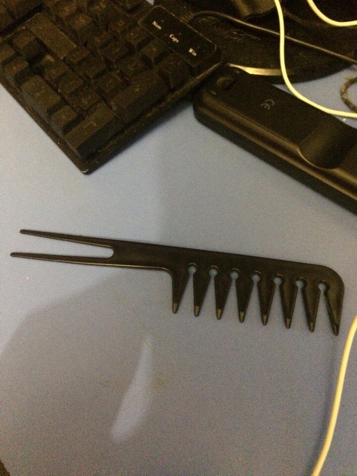 Of course, I understand everything, but what can be combed with SUCH a comb ??? - My, Hairbrush, Mutant, Fix price, 