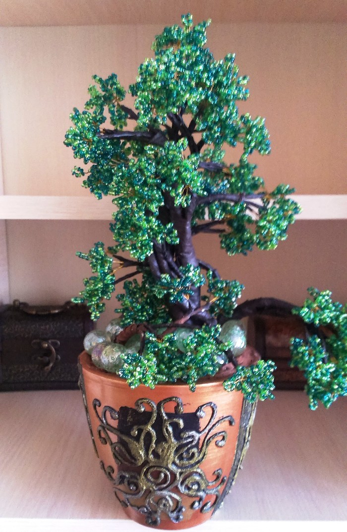 Бисерная ботаника Бисер, Деревья и цветы из бисера, Длиннопост, Рукоделие без процесса