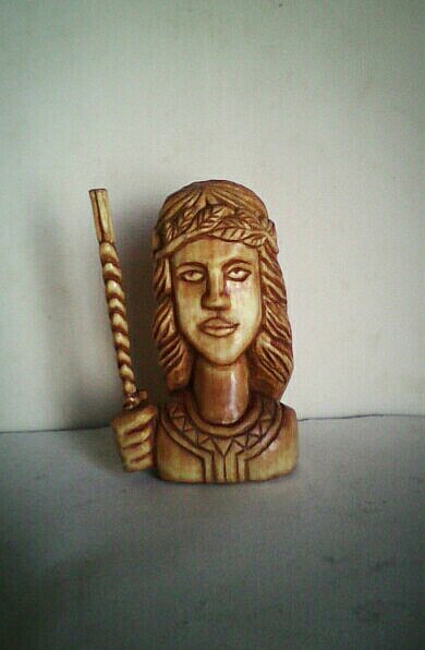 Slavic goddess LADA, carved from wood (aspen), height 8cm. - My, Wood carving, Slavic gods, Lada, Idols, Thread, Slavic mythology, Slavs, Longpost