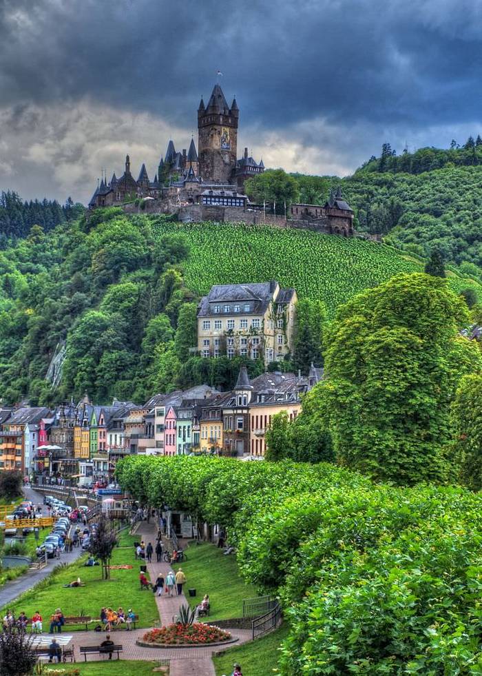 Cochem, Germany. - Lock, Cochem, Germany, Town, The mountains, The photo