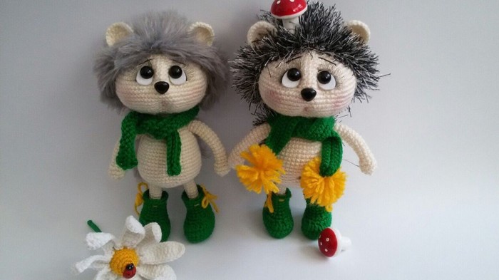 Hedgehogs - Hedgehog, Soft toy, Needlework without process, Knitting, Knitted toys, Work, I knit, Presents