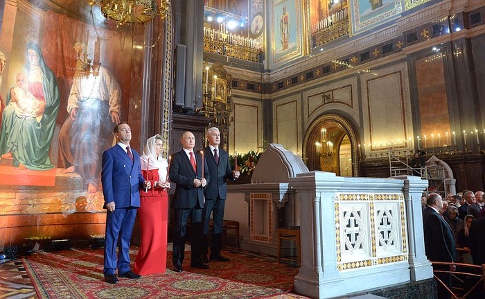 Congratulations to Orthodox Christians, all citizens of Russia celebrating Easter - Society, Politics, Vladimir Putin, Russia, Holidays, Easter, Christianity, Kremlinru, Longpost