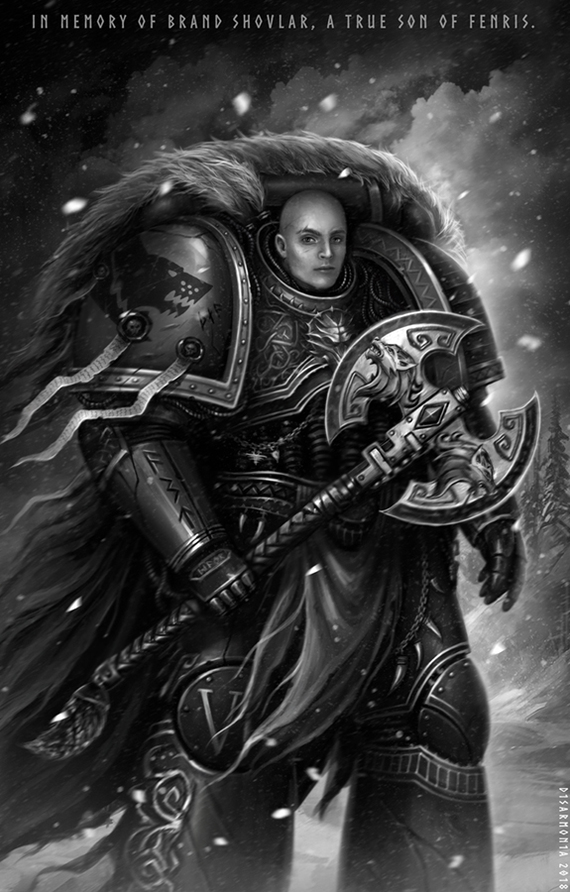 Young Wolf - Warhammer 40k, Wh Art, D1sarmon1a, Space Marine