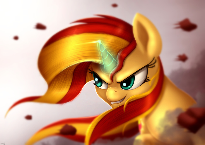 Fierce - My little pony, PonyArt, Sunset shimmer, 