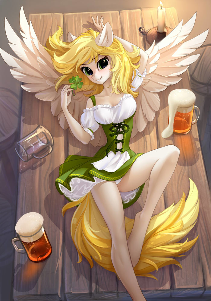 Dandelion Blossom and too much beer - NSFW, My Little Pony, Tomatocoup, PonyArt, MLP Suggestive, Антро, Арт, Original Character, Длиннопост