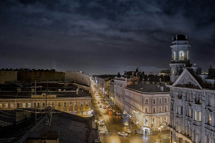 St. Petersburg, view at five corners. - My, Saint Petersburg, Five Corners, , Roof