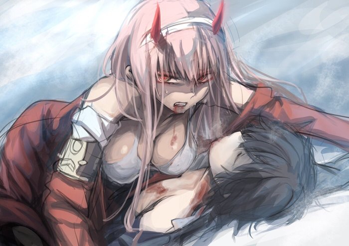 Zero two 12 - NSFW, Darling in the Franxx, Zero Two, Hiro, Любимый во фраксе, Аниме, Anime Art