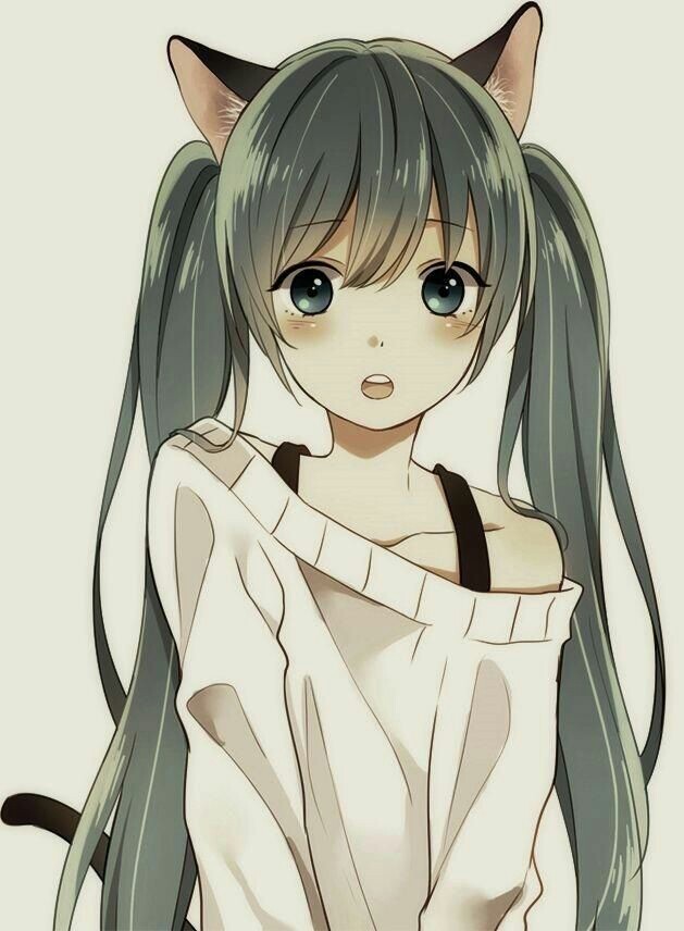 #anime_art - Anime art, Neko, Longpost