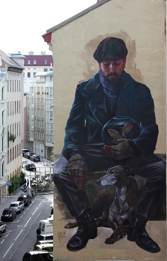 Canvas wall in Vienna - Street art, Vein, The photo