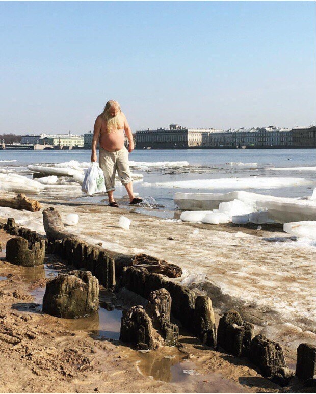 Петербуржцы перенесли лето на апрель - Санкт-Петербург, Петербуржцы, Моржевание, Длиннопост