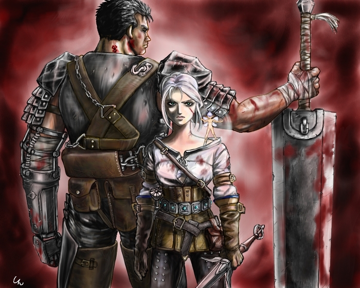 Ciri is a little lost - Berserk, Anime, Witcher, The Witcher 3: Wild Hunt, Crossover, Crossover