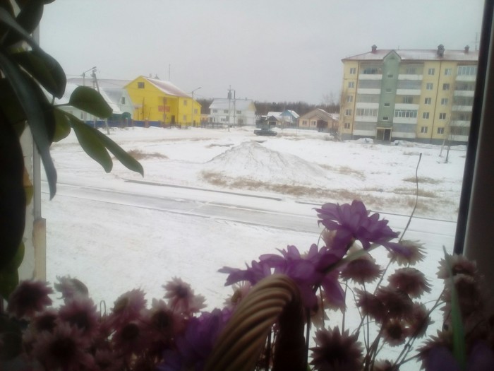 04/23/18. Winter. Yugorsk. - My, View from the window, Spring