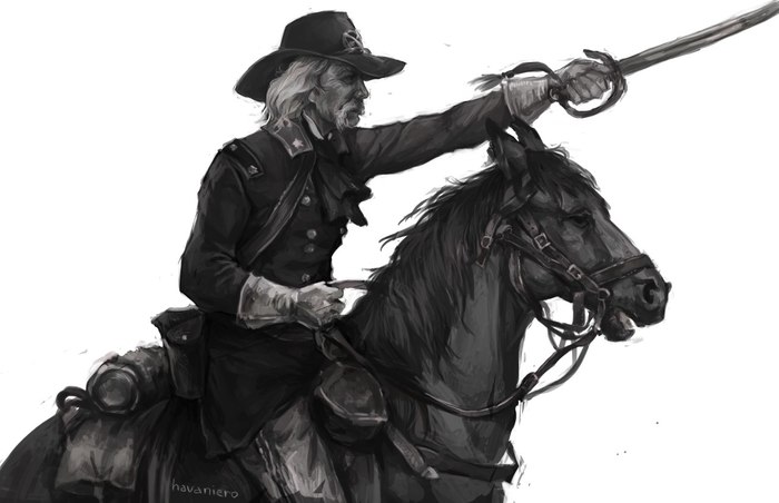 Sketches for Westerns - My, Art, Western film, , Clint Eastwood, , Longpost