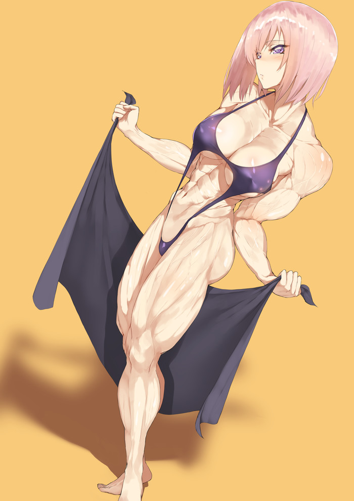 Fate/Grand Order: Mash - Throtem, Арт, Крепкая девушка, Аниме, Anime Art, Fate Grand Order, Mashu Kyrielight, Спортивные девушки