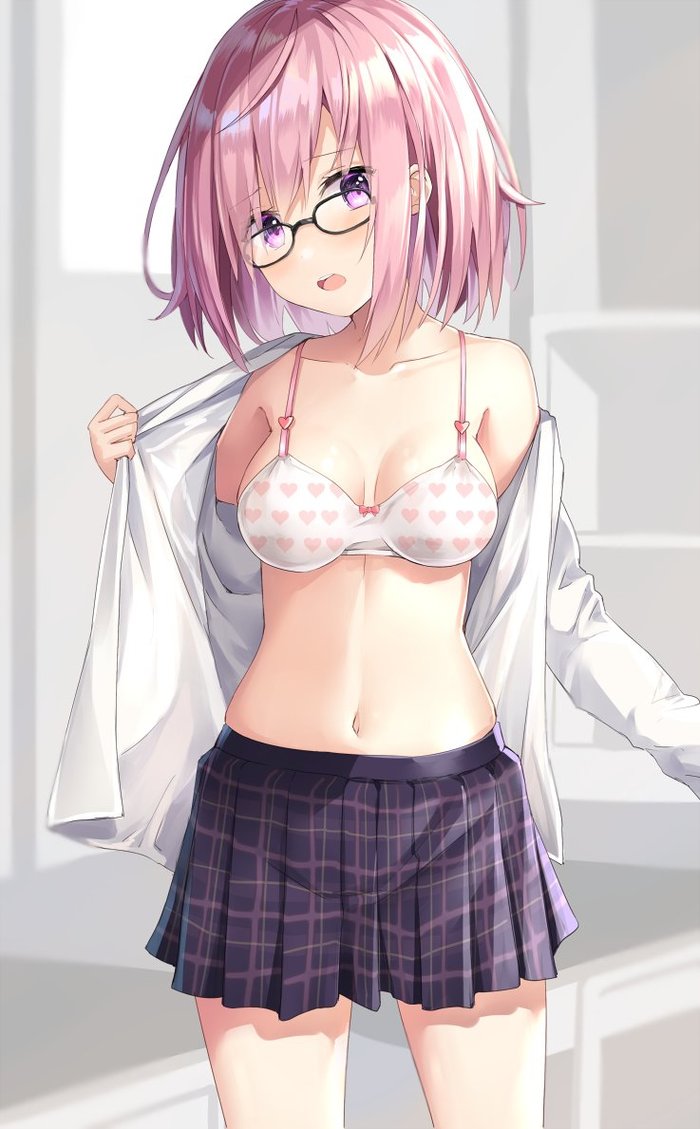 Mashu - NSFW, Mashu Kyrielight, Fate, Fate grand order, Anime, Anime art, Glasses