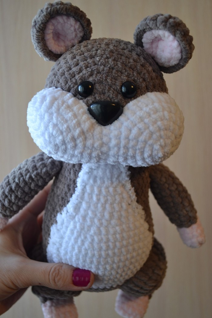 Hamster - My, Crochet, Needlework without process, Knitting, Soft toy, Longpost