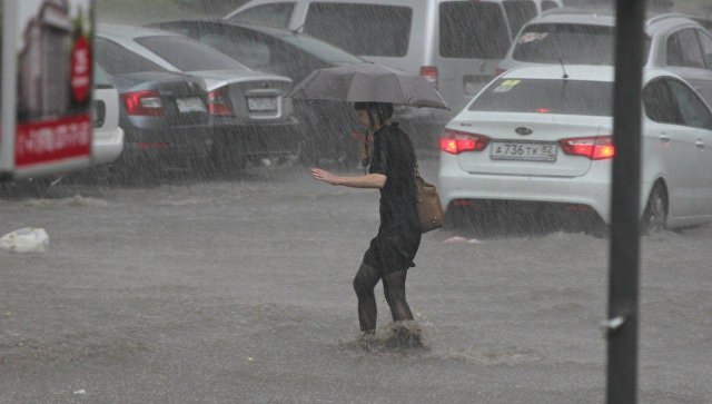 Mom didn't let go without an umbrella - My, Rain, Потоп, Optimism, Crimea