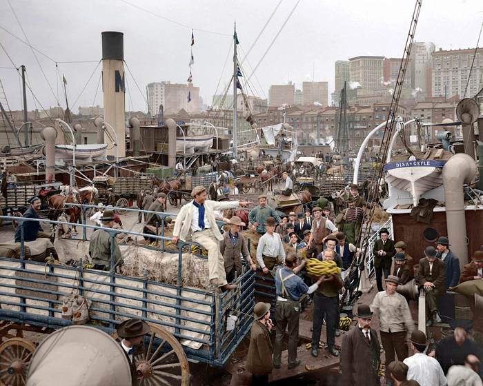 New York, 1906 - New York, The photo, Coloring, Story, Color, Historical photo, USA